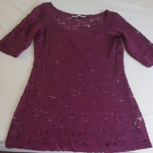 Plum lace shirt
